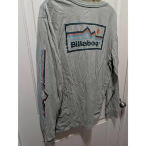 Vintage Billabong T Shirt Men's L Green Long Sleeve USA Made Surfing